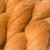 Semi-solid light fiery orange Baby Alpaca, silk and linen 4-ply yarn. Hand-dyed by Triskelion Yarn.