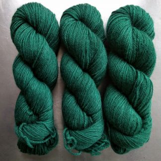 Nicor - Semi-solid dark blue-green, with turquoise and grey tones Bluefaced Leicester (BFL) / Gotland dlouble knit (DK) yarn. Hand-dyed by Triskelion Yarn