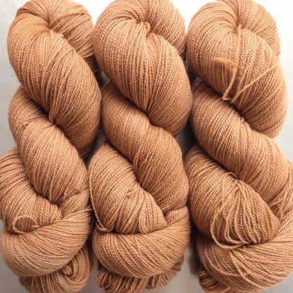 Marten - Rich russet brown extra fine Falklands Merino 2-ply laceweight yarn hand-dyed by Triskelion Yarns