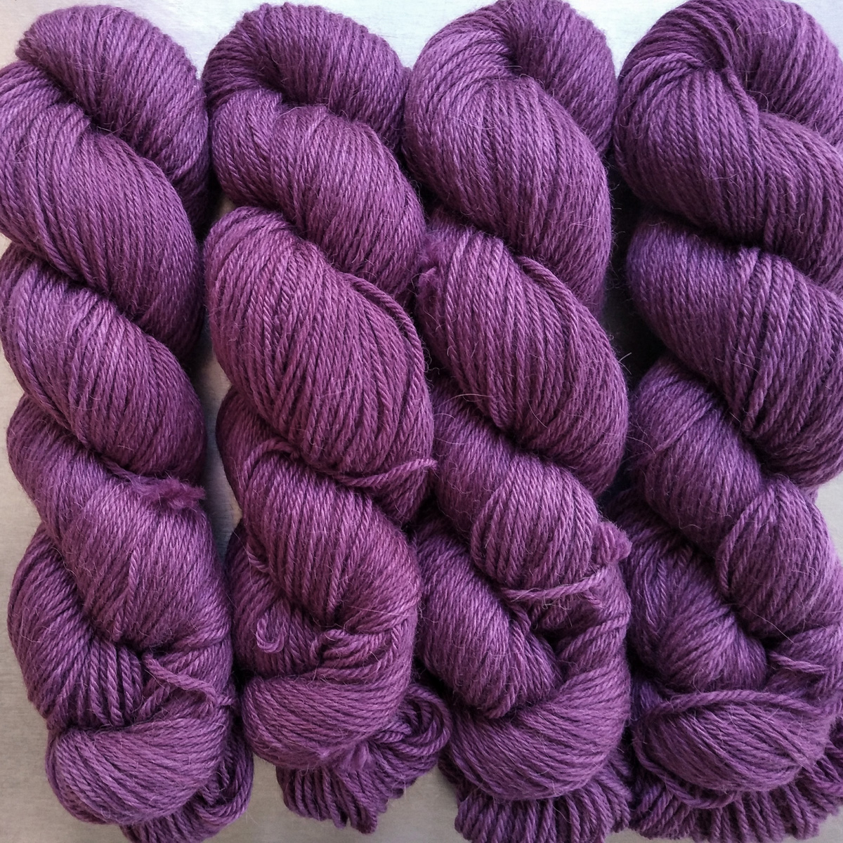 Purple Caterpillar Hand Dyed Alpaca Yarn Hand Spun
