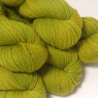 Frea - Light spring green Bluefaced Leicester sport weight yarn hand-dyed by Triskelion Yarns