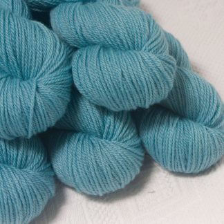 Horizon - Light sky blue Bluefaced Leicester worsted weight yarn hand-dyed by Triskelion Yarns