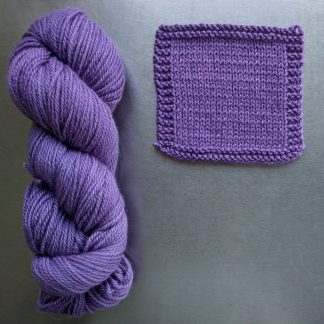 Statice - Light to mid tone violet Bluefaced Leicester worsted weight yarn hand-dyed by Triskelion Yarn