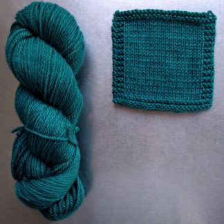 Transitional Environment - Dark turquoise green Bluefaced Leicester worsted weight yarn hand-dyed by Triskelion Yarn