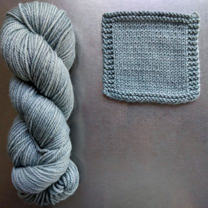 Westerly - Pale aqua grey Bluefaced Leicester worsted weight yarn hand-dyed by Triskelion Yarn