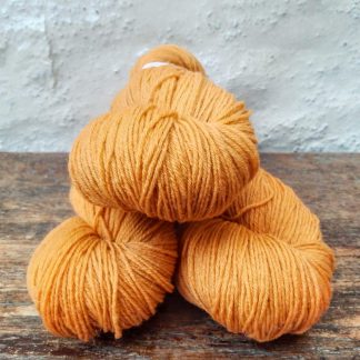 Anemone - Apricot orange 4-ply/fingering Peruvian Highland wool sock yarn. Hand-dyed by Triskelion Yarn.