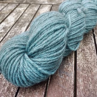 Conn - Sky blue Bluefaced Leicester (BFL) / Gotland aran weight yarn. Hand-dyed by Triskelion Yarn