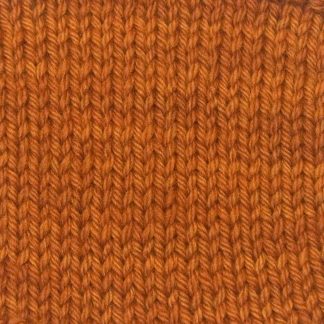 Pod - Rich orange-tan Corriedale heavy DK/worsted weight yarn. Hand-dyed by Triskelion Studio.