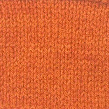 Sunburst - Bright mid-tone orange Corriedale heavy DK/worsted weight yarn. Hand-dyed by Triskelion Studio.