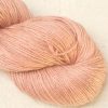 Seashell - Pale shell pink Baby Alpaca, silk and linen 4-ply yarn. Hand-dyed by Triskelion Yarn.