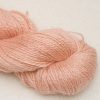 Seashell - Pale warm pink Baby Alpaca, silk and linen Mid-toned blue violet light DK yarn. Hand-dyed by Triskelion Yarn.