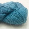 Hama's Hall - Semi-solid light sky blue, with powder blue and grey tones Merino and silk blend 4-ply / fingering weight yarn. Hand-dyed by Triskelion Yarn.