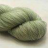 Sage – Pale silvery green Merino and silk blend lace weight yarn. Hand-dyed by Triskelion Yarn.